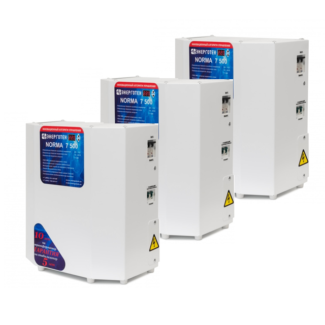 Трехфазный комплект NORMA 21-3 (21кВА/21000ВА) стабилизатор напряжения Энерготех