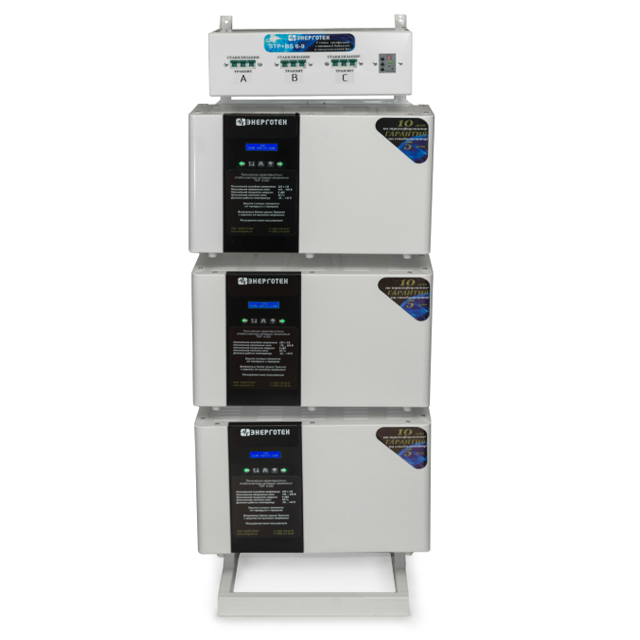 Трехфазный Энерготех TOP 6000x3 (18кВА/18000ВА) стабилизатор напряжения Энерготех